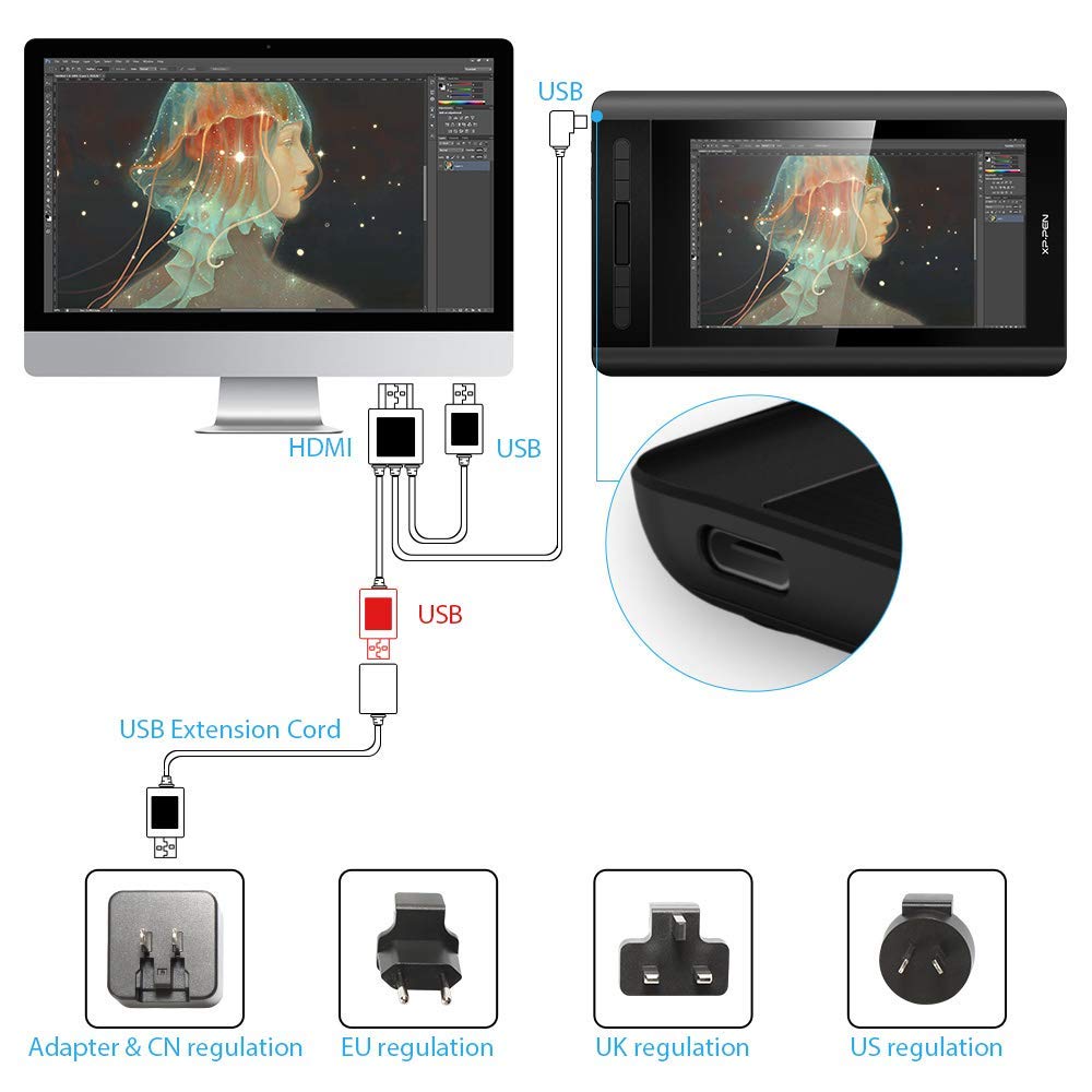 XP-PEN Artist12 11.6 Inch FHD Drawing Monitor - Raiders Artist Starter Pack